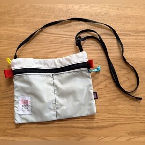 Topo Designs White and Gray Crossbody Bag